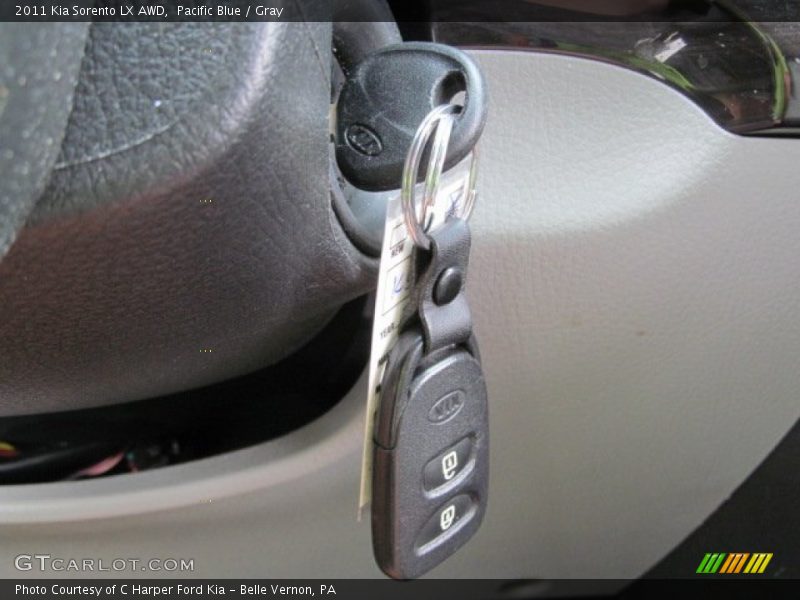 Pacific Blue / Gray 2011 Kia Sorento LX AWD