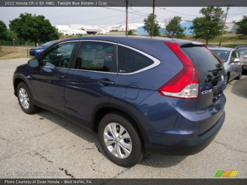 Twilight Blue Metallic / Gray 2012 Honda CR-V EX 4WD