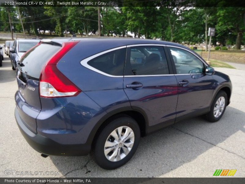 Twilight Blue Metallic / Gray 2012 Honda CR-V EX 4WD