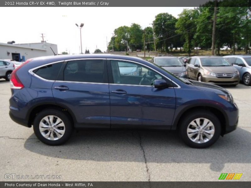 Twilight Blue Metallic / Gray 2012 Honda CR-V EX 4WD