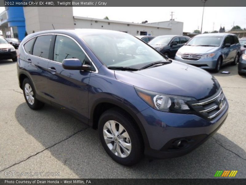Twilight Blue Metallic / Gray 2012 Honda CR-V EX 4WD