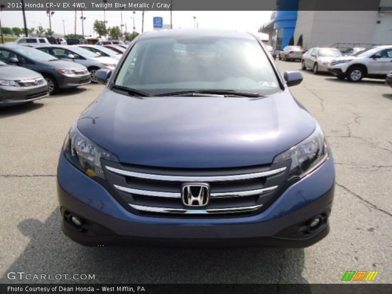 Twilight Blue Metallic / Gray 2012 Honda CR-V EX 4WD