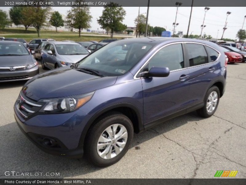 Twilight Blue Metallic / Gray 2012 Honda CR-V EX 4WD