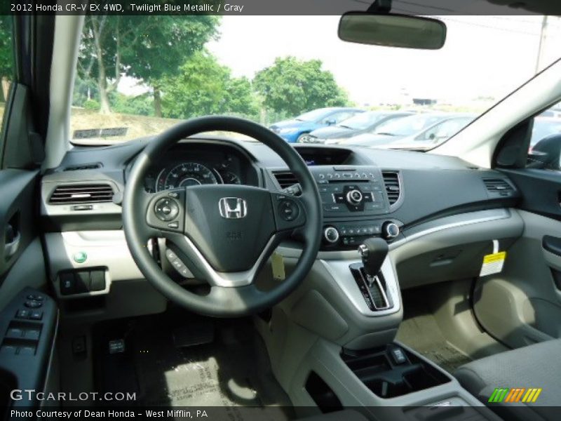 Twilight Blue Metallic / Gray 2012 Honda CR-V EX 4WD