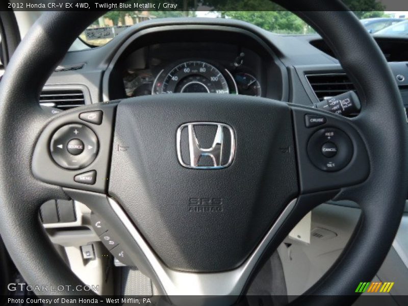 Twilight Blue Metallic / Gray 2012 Honda CR-V EX 4WD