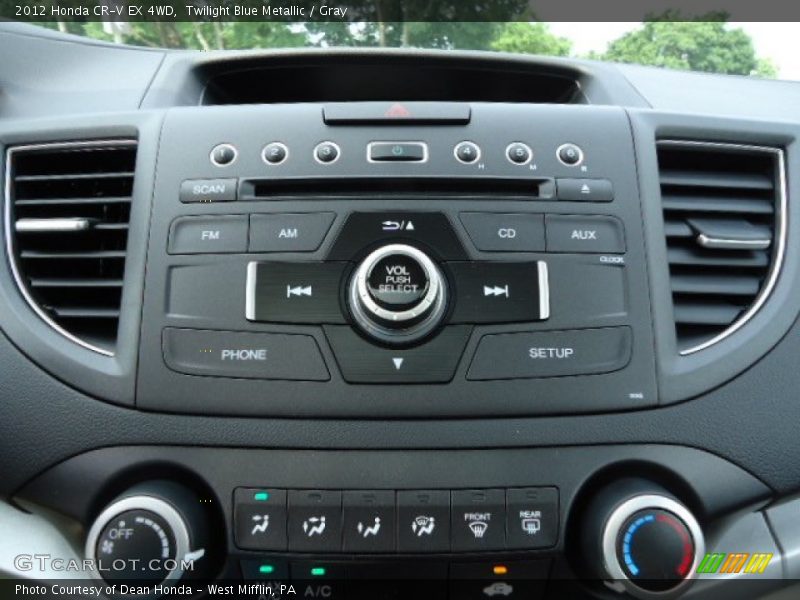 Twilight Blue Metallic / Gray 2012 Honda CR-V EX 4WD