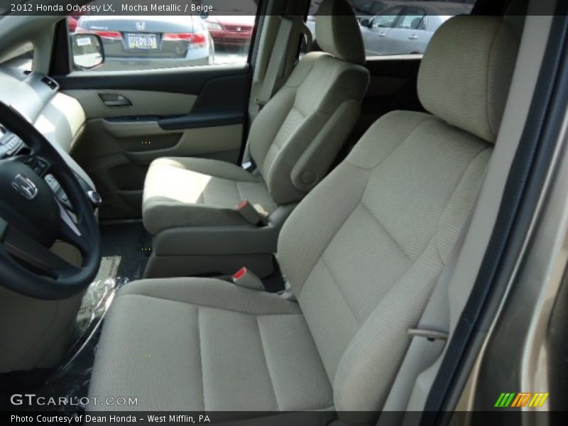 Front Seat of 2012 Odyssey LX