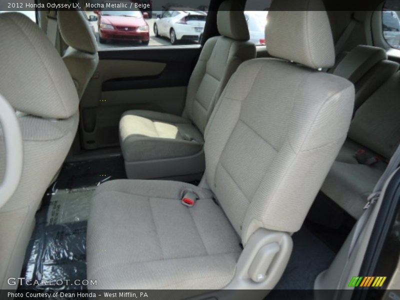 Rear Seat of 2012 Odyssey LX