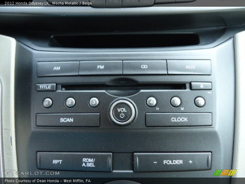 Controls of 2012 Odyssey LX
