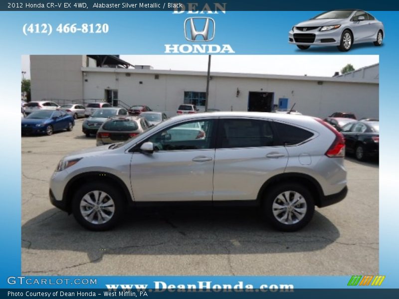 Alabaster Silver Metallic / Black 2012 Honda CR-V EX 4WD