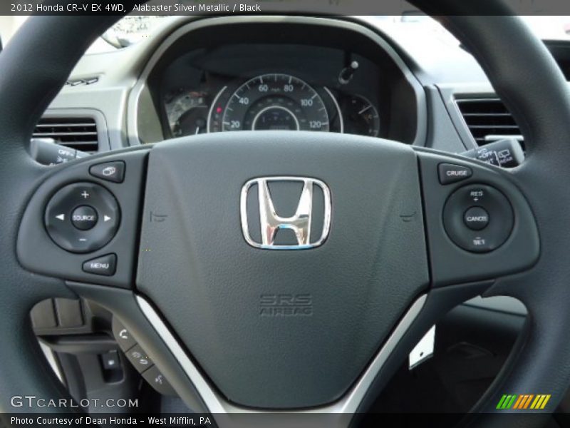 Alabaster Silver Metallic / Black 2012 Honda CR-V EX 4WD