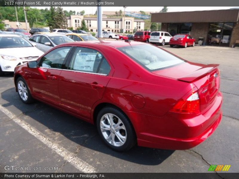 Red Candy Metallic / Medium Light Stone 2012 Ford Fusion SE