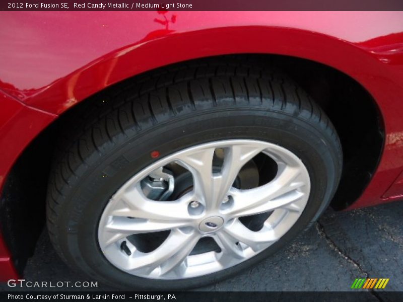 Red Candy Metallic / Medium Light Stone 2012 Ford Fusion SE