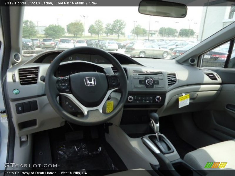 Cool Mist Metallic / Gray 2012 Honda Civic EX Sedan