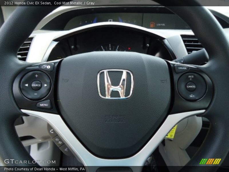 Cool Mist Metallic / Gray 2012 Honda Civic EX Sedan