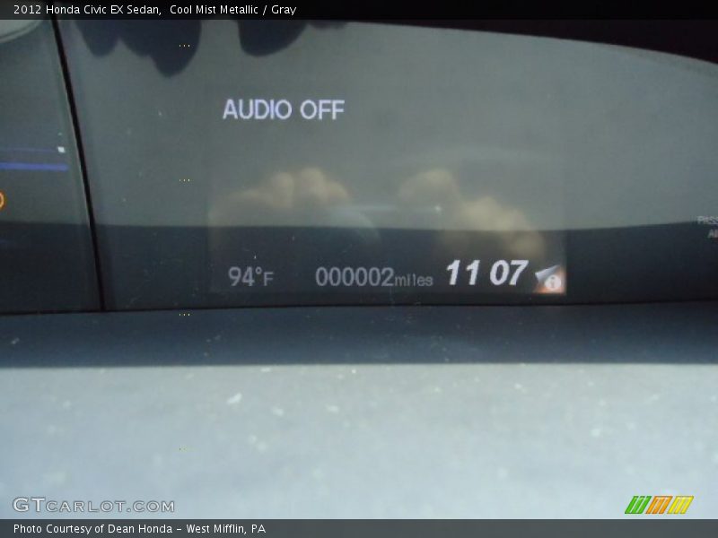 Cool Mist Metallic / Gray 2012 Honda Civic EX Sedan