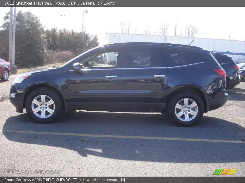 Dark Blue Metallic / Ebony 2012 Chevrolet Traverse LT AWD