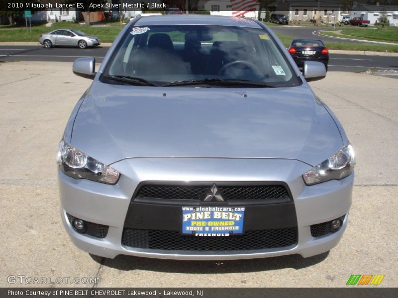 Apex Silver Metallic / Black 2010 Mitsubishi Lancer ES