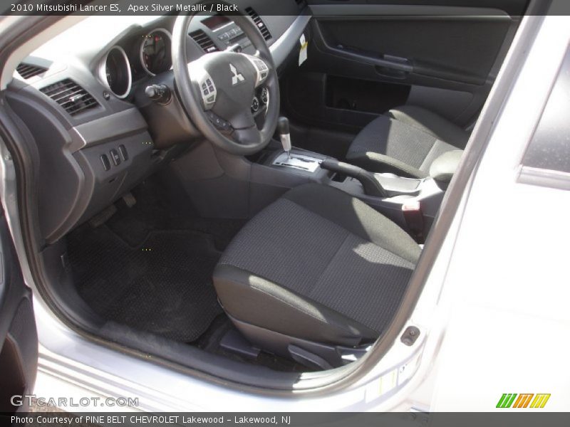 Apex Silver Metallic / Black 2010 Mitsubishi Lancer ES