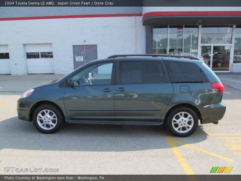 Aspen Green Pearl / Stone Gray 2004 Toyota Sienna LE AWD