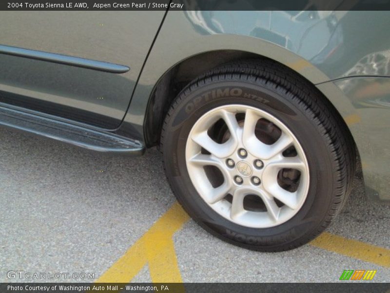 Aspen Green Pearl / Stone Gray 2004 Toyota Sienna LE AWD