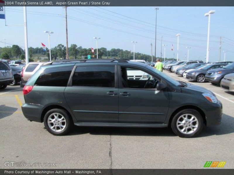 Aspen Green Pearl / Stone Gray 2004 Toyota Sienna LE AWD