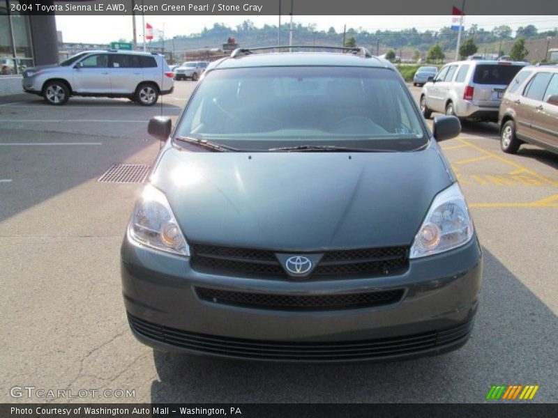 Aspen Green Pearl / Stone Gray 2004 Toyota Sienna LE AWD