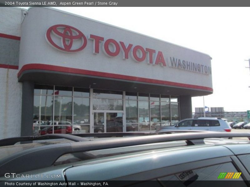 Aspen Green Pearl / Stone Gray 2004 Toyota Sienna LE AWD