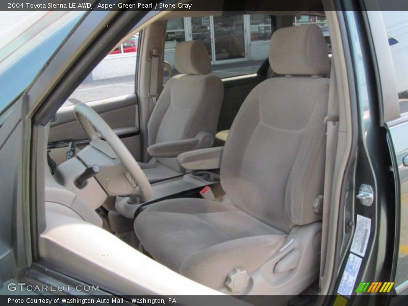 Aspen Green Pearl / Stone Gray 2004 Toyota Sienna LE AWD
