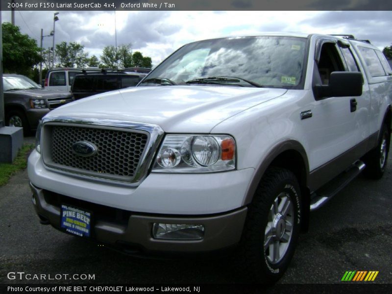 Oxford White / Tan 2004 Ford F150 Lariat SuperCab 4x4