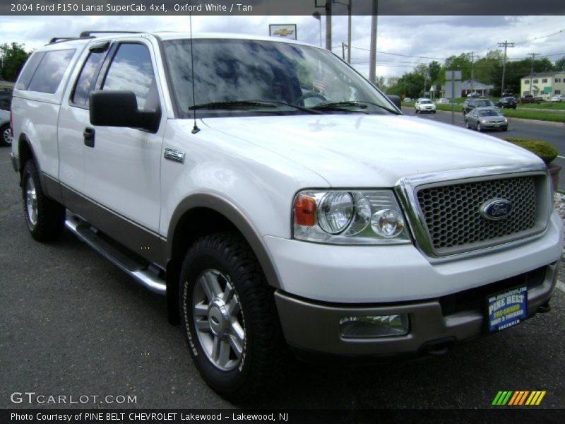 Oxford White / Tan 2004 Ford F150 Lariat SuperCab 4x4