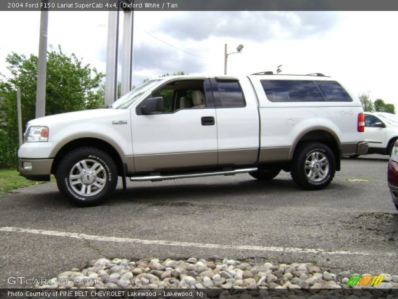 Oxford White / Tan 2004 Ford F150 Lariat SuperCab 4x4