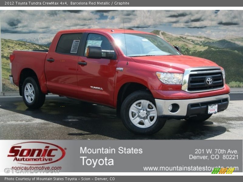 Barcelona Red Metallic / Graphite 2012 Toyota Tundra CrewMax 4x4