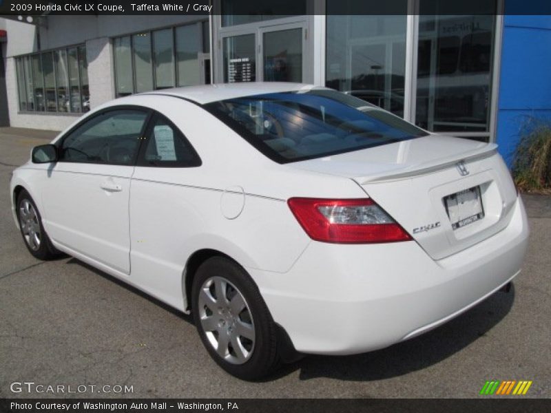 Taffeta White / Gray 2009 Honda Civic LX Coupe