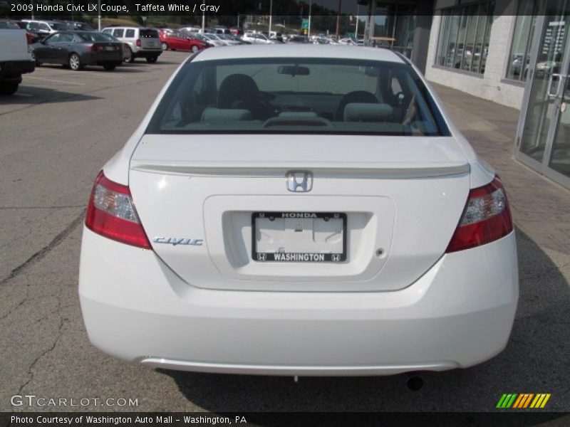 Taffeta White / Gray 2009 Honda Civic LX Coupe