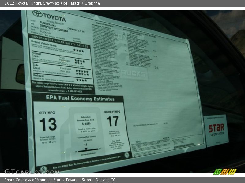 Black / Graphite 2012 Toyota Tundra CrewMax 4x4