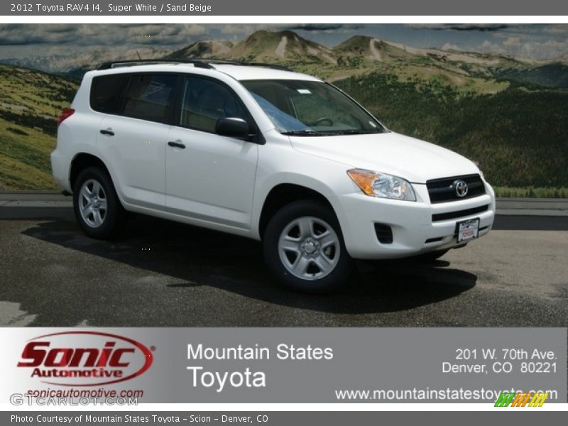 Super White / Sand Beige 2012 Toyota RAV4 I4