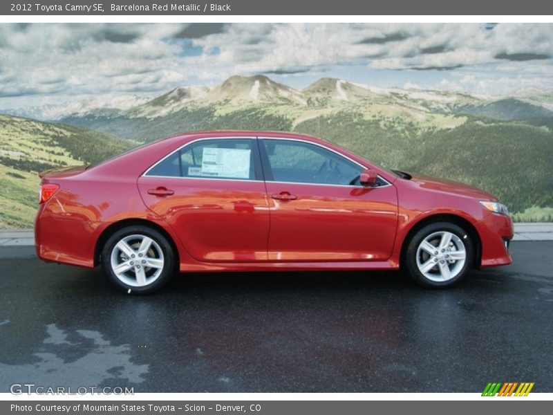 Barcelona Red Metallic / Black 2012 Toyota Camry SE