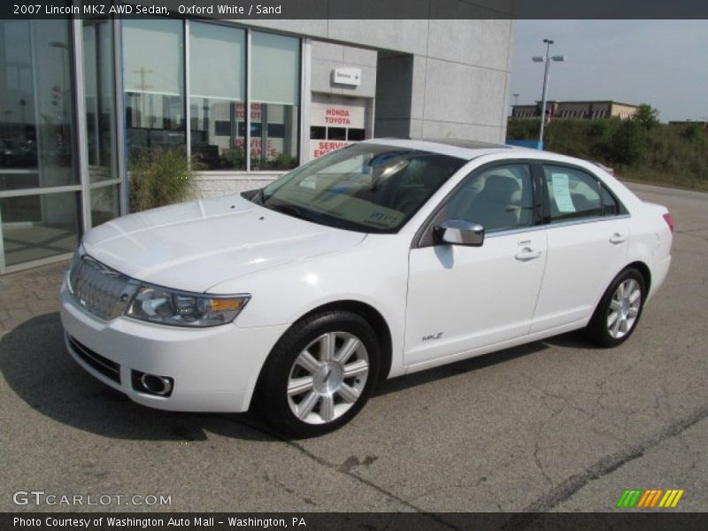 Oxford White / Sand 2007 Lincoln MKZ AWD Sedan