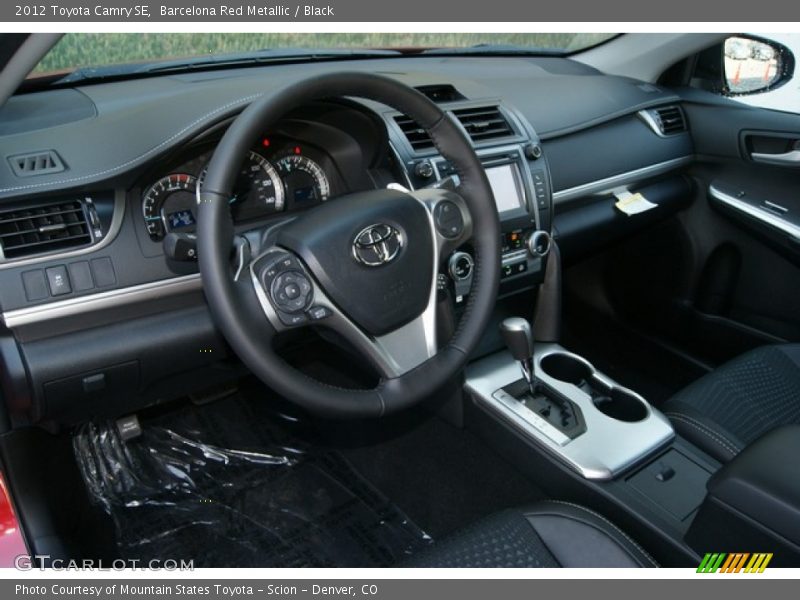 Barcelona Red Metallic / Black 2012 Toyota Camry SE