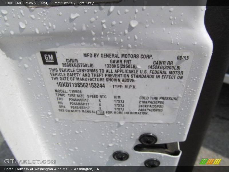 Summit White / Light Gray 2006 GMC Envoy SLE 4x4