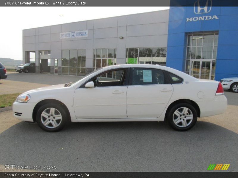 White / Ebony Black 2007 Chevrolet Impala LS