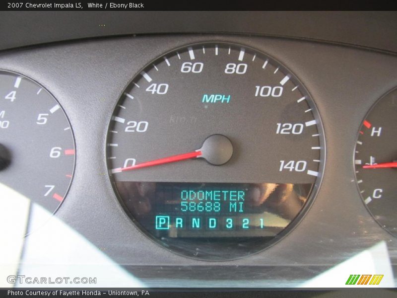 White / Ebony Black 2007 Chevrolet Impala LS
