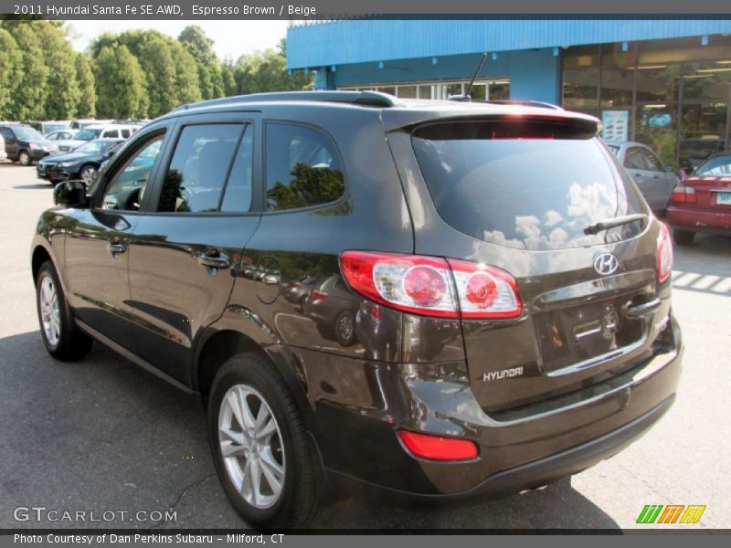 Espresso Brown / Beige 2011 Hyundai Santa Fe SE AWD