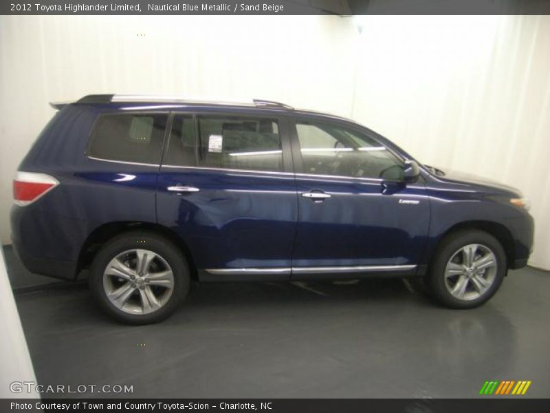 Nautical Blue Metallic / Sand Beige 2012 Toyota Highlander Limited