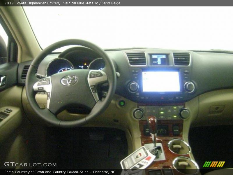 Nautical Blue Metallic / Sand Beige 2012 Toyota Highlander Limited