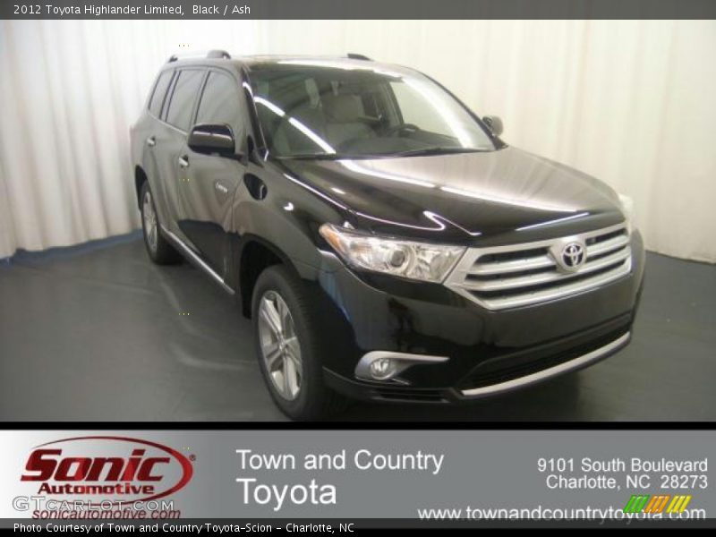 Black / Ash 2012 Toyota Highlander Limited