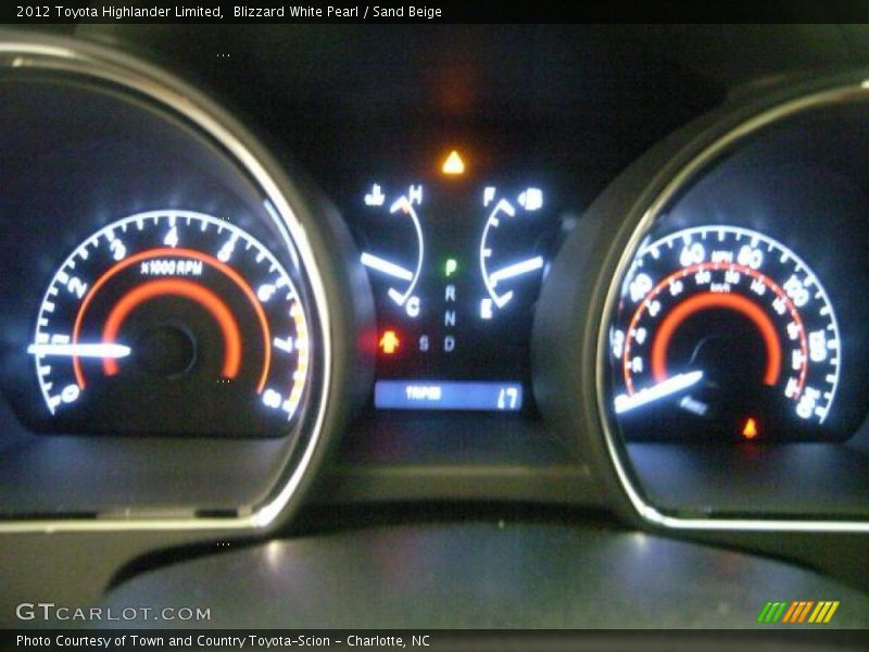 Blizzard White Pearl / Sand Beige 2012 Toyota Highlander Limited