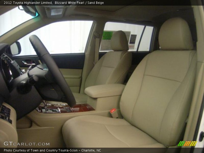 Blizzard White Pearl / Sand Beige 2012 Toyota Highlander Limited