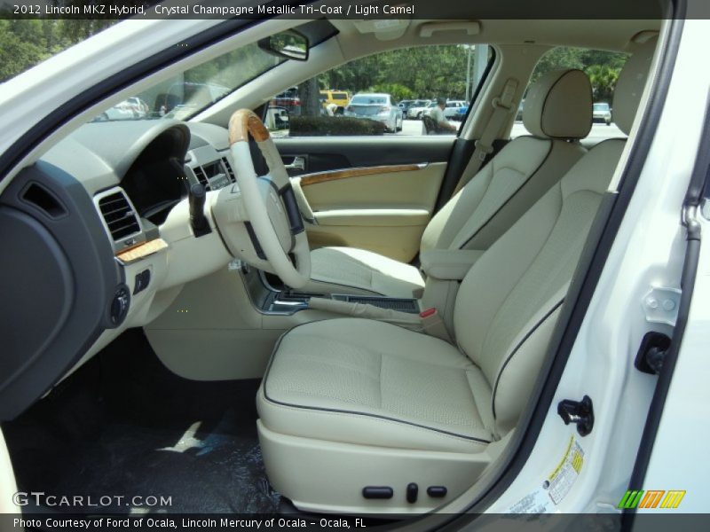 Crystal Champagne Metallic Tri-Coat / Light Camel 2012 Lincoln MKZ Hybrid